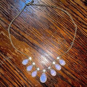 Crystal Pink Stone Necklace